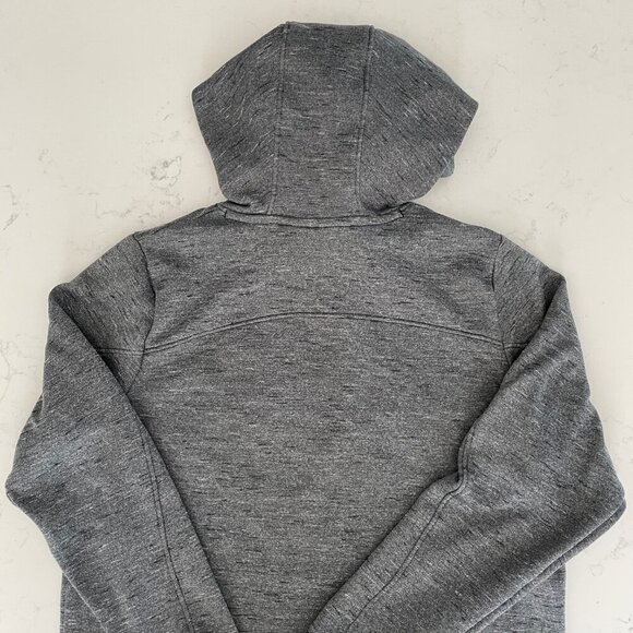 Under Armour Loose Coldgear Activewear LS Hooded Sweatshirt Grey Blk Blue Sz S - Picture 7 of 10